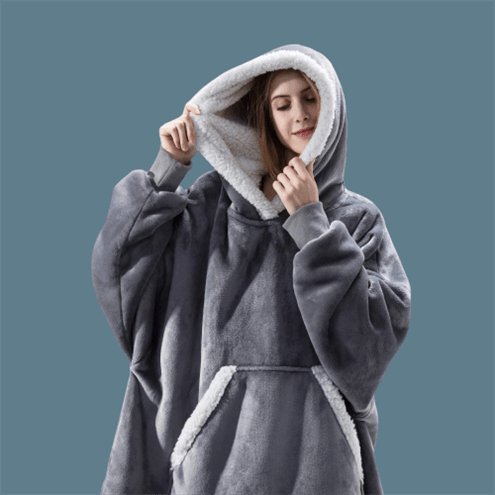 Grey Blanket Hoodie